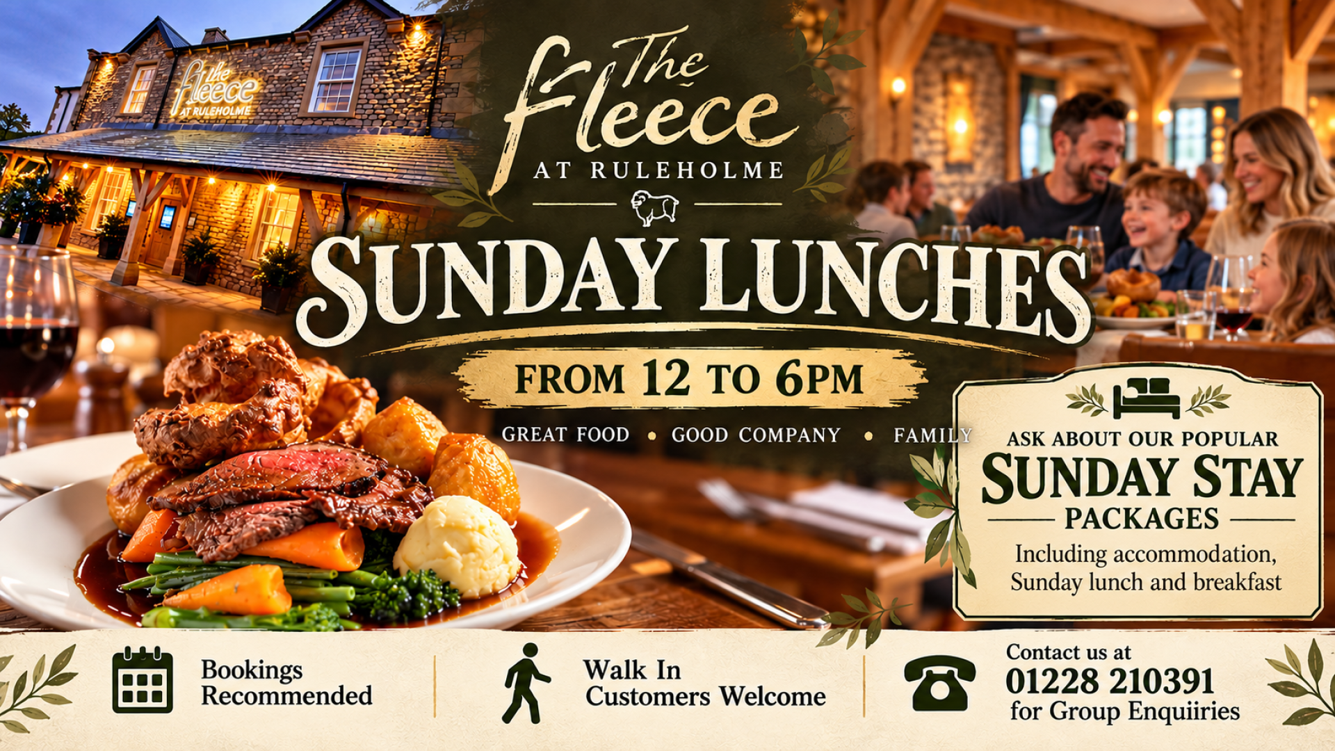 Sunday Lunch at The Fleece